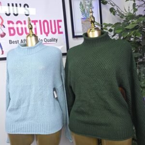 Textured Mock-Neck Sweater