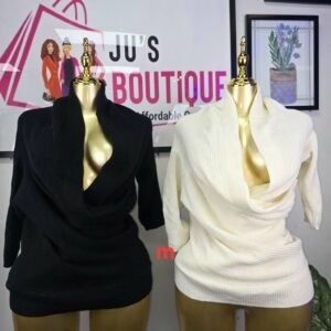 Drape Neck Knit Tops