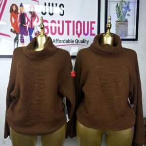 Cozy Ribbed Cowl Neck Sweaters