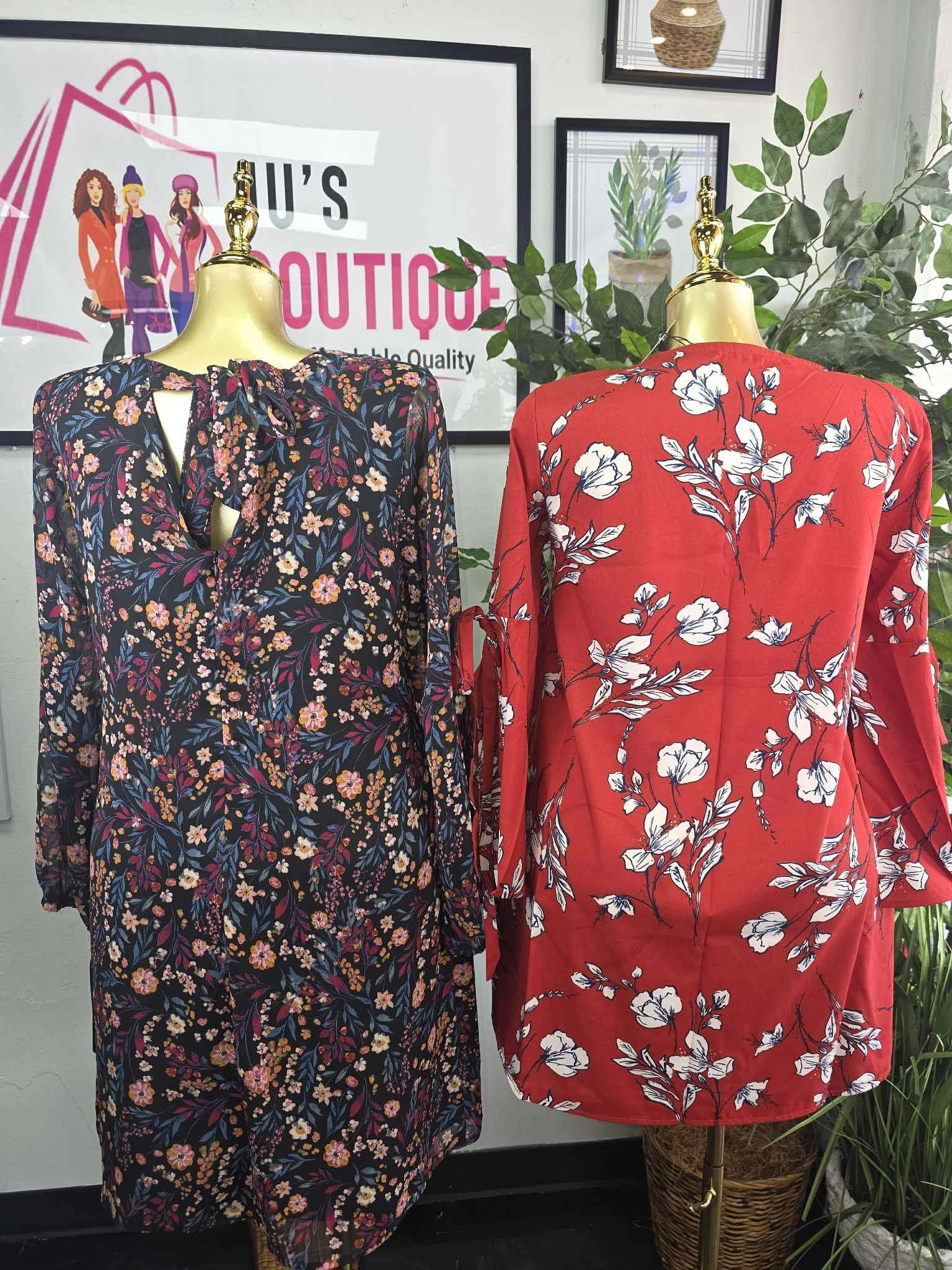 Printed Comfort Knit Dress - Image 2