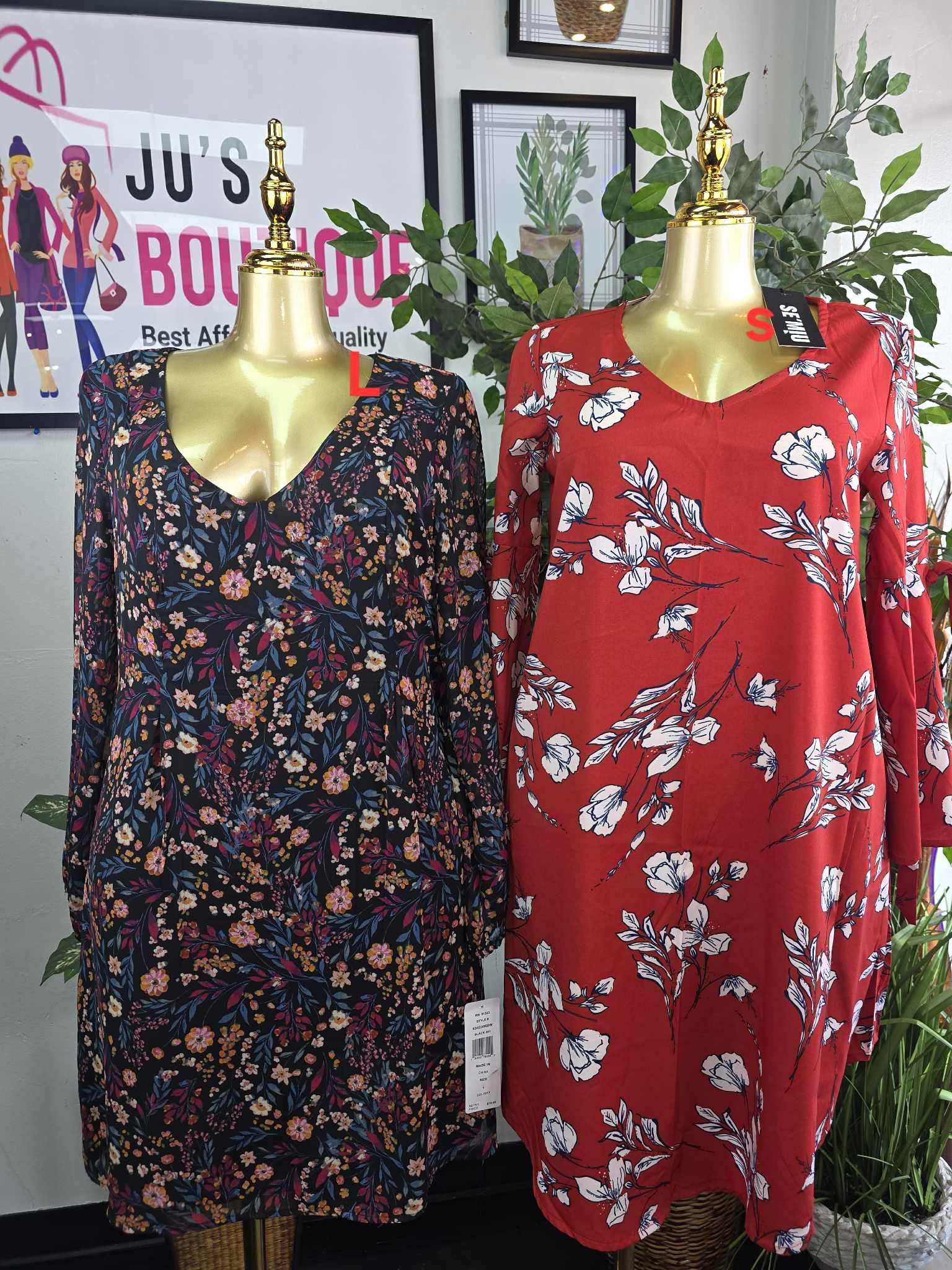 Printed Comfort Knit Dress