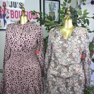 Long Sleeve Smocked Dress