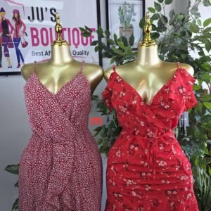 Floral Print Cami Wrap Mini Dress