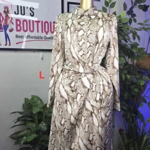 Wild Instinct Snake Print Shirtdress